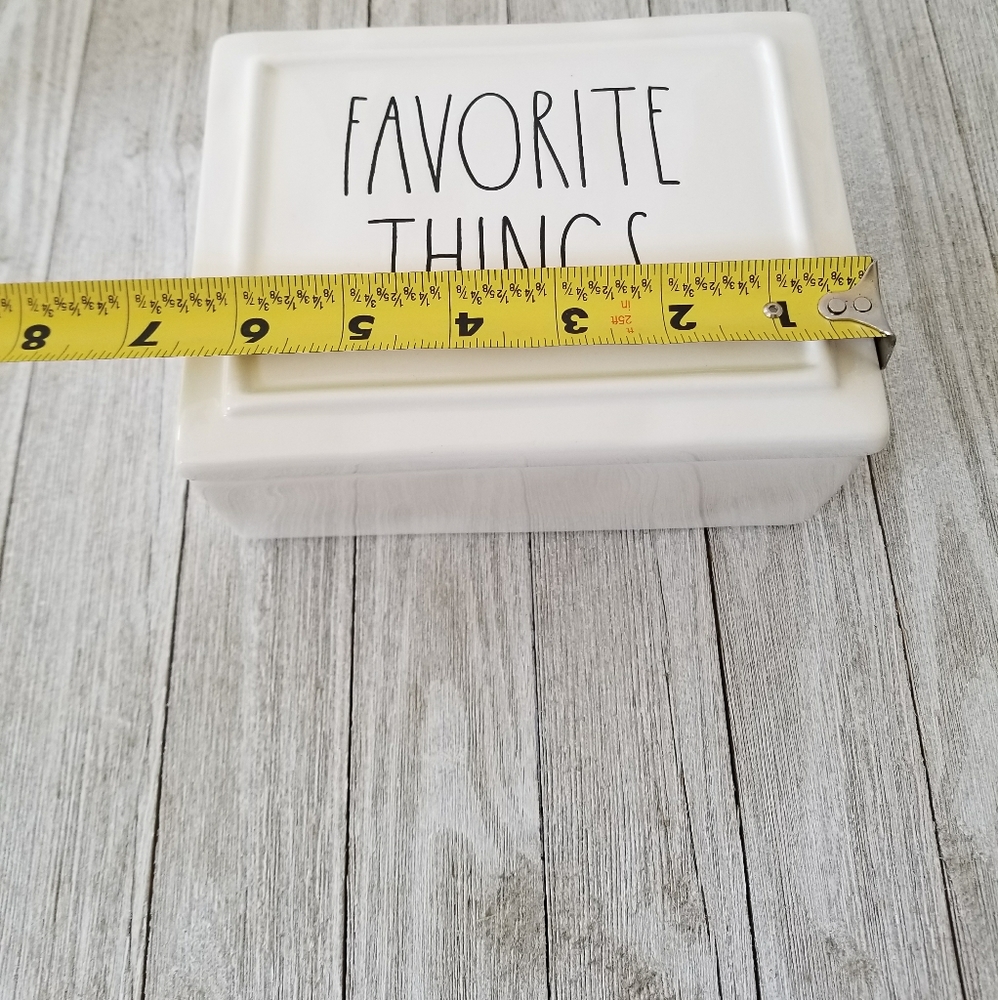 Rae Dunn FAVORITE THINGS Ceramic Box Jewelry Box - Picture 4 of 5